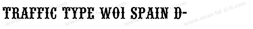 Traffic Type W01 Spain D字体转换
